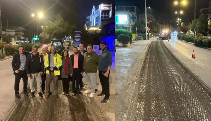 Ξεκίνησαν οι εργασίες ασφαλτόστρωσης στη Λεωφόρο Ειρήνης