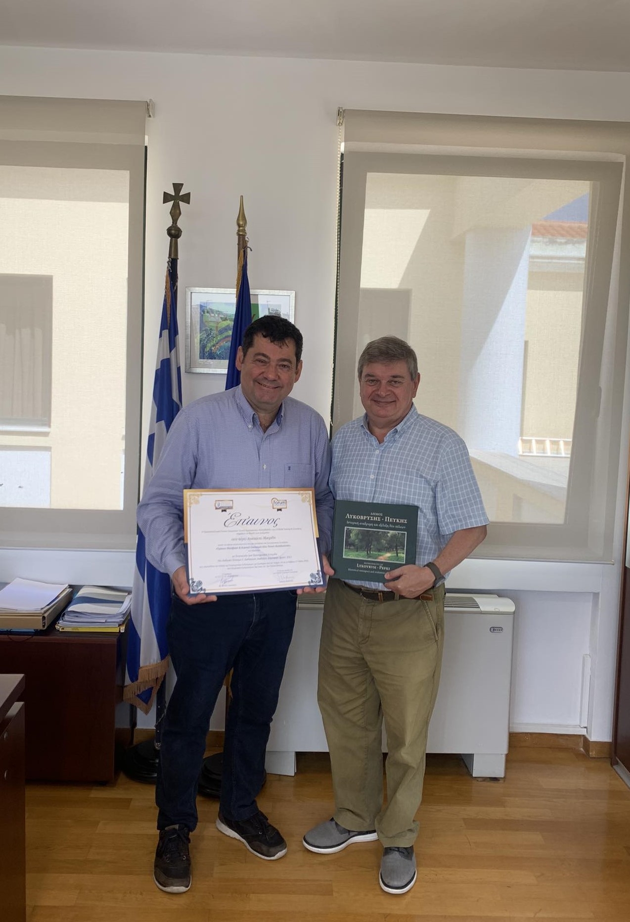 Τον Πρόεδρο του Κλεισθένη Μιχάλη Χρηστάκη υποδέχθηκε ο Δήμαρχος