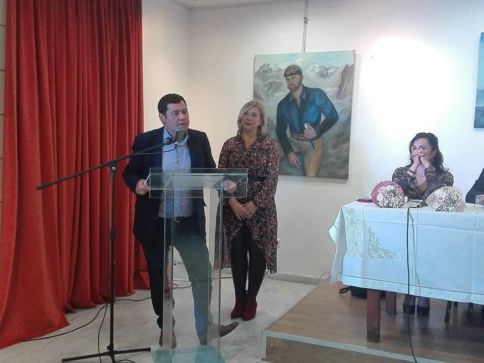 Ο Δήμαρχος στην παρουσίαση της Αμαλίας του Σπύρου Πετρουλάκη